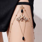 Jewelry bat pendant black crystal leg chain elastic chain bat leg ring female hot girl thigh chain
