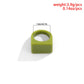 Trendy colorful acrylic plain ring fashion simple geometric square wide-brimmed resin ring