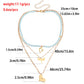 Jewelry bohemian sky blue crystal beads love dragonfly pendant necklace female niche design sense