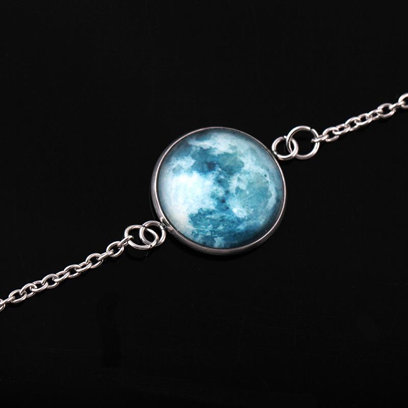 Creative Harajuku Universe Fantasy Starry Sky Time Gem Luminous Bracelet Personality Luminous Moon Bracelet Jewelry