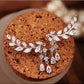 Fashionable Leaf Tassel Earrings Simple Zircon Stud Earrings Alloy Jewelry