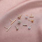 Fashionable Diamond Geometric Stud Earrings Set Niche Design Personality Internet Celebrity Trendy Earrings Five-piece Set Female