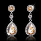Fashion Shiny Drop Shaped Crystal Earrings Versatile Sweet Earrings Famous Ear Jewelry