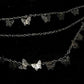 Butterfly pants chain girl jeans with multi-layer necklace chain bouncing disco cool girl necklace