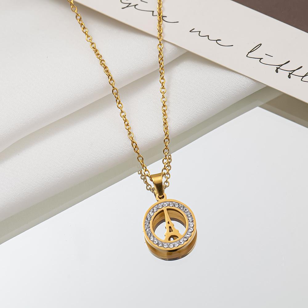 Kuaishou live broadcast fashion inlaid zircon four-leaf clover necklace femininity girls high sense creative simplicity