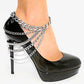 Punk exaggerated personality style multi-layer chain tassel heel chain foot decoration