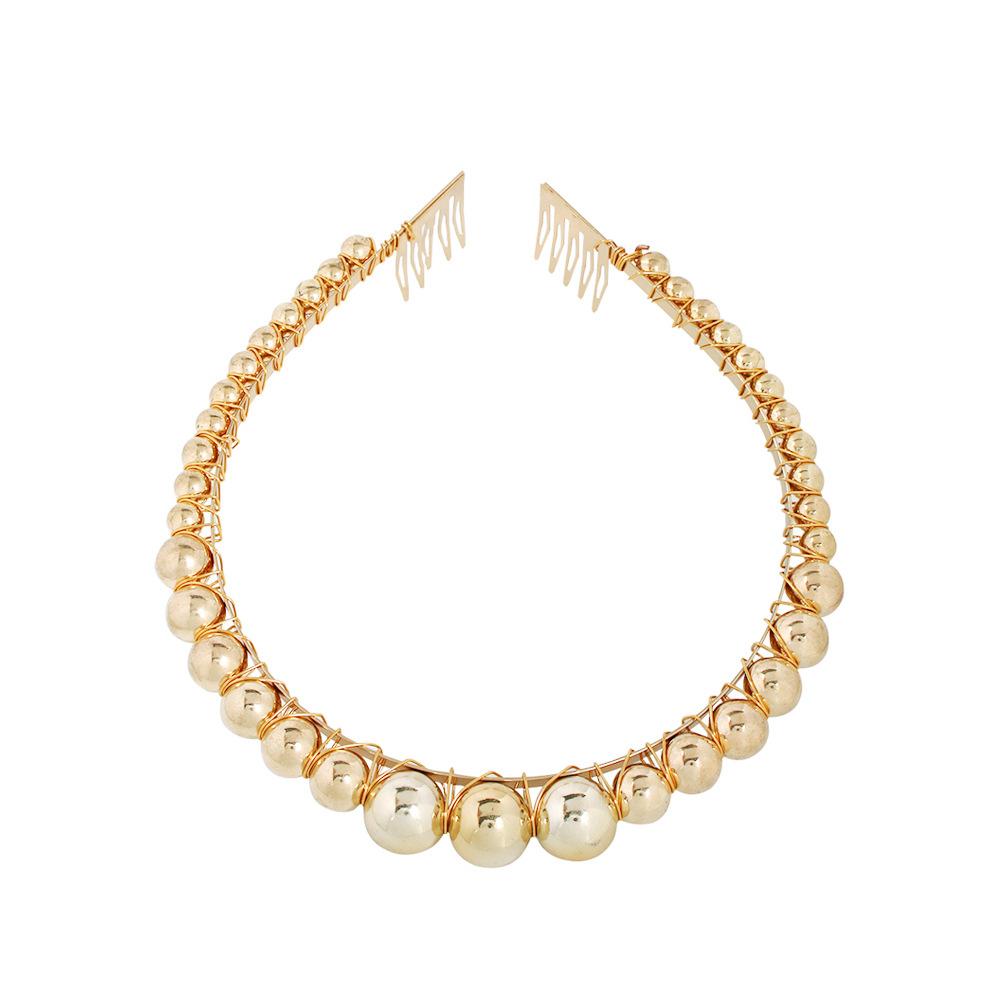 2F354 Magnesium Teague Temperament Headband Classic Versatile Personality Trend Pearl Hair Accessories