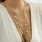 Jewelry personality cold imitation pearl pendant collar female opening long multi-layer tassel necklace