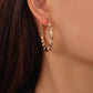 Metal bamboo big earrings ins natural texture high-end earrings trendy earrings