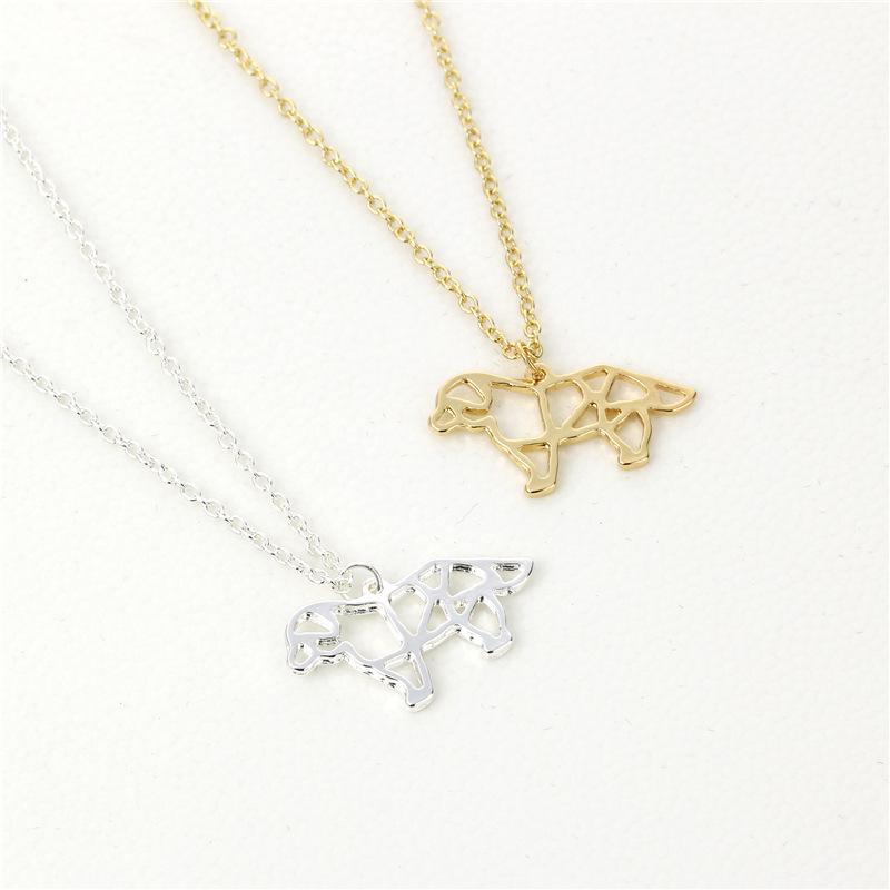 Popular animal trinkets personality alloy cute dog necklace hot