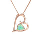 Fashion Women's Imitation Opal Love Heart Pendant Necklace Internet Celebrity Live Streaming Clavicle Chain Head Jewelry