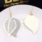 Fashion Versatile Earrings Multi-layer Hollow Leaf Earrings