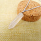 Natural stone crystal hexagonal column bullet necklace fashion creative white turquoise clavicle chain birthstone series