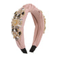 F3919 Imitation pearl hair accessories baroque retro personality headband wide-brimmed geometric diamond headband women