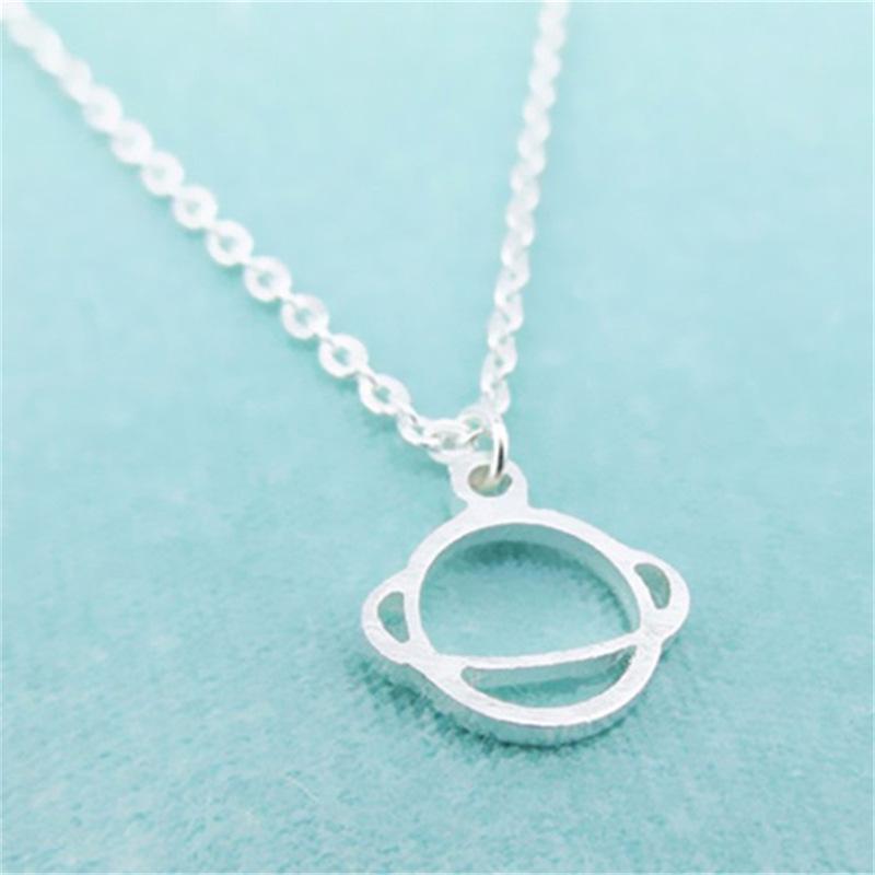 Necklace Simple Fashion Personality Planet Clavicle Chain Globe Pendant Necklace