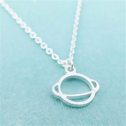 Necklace Simple Fashion Personality Planet Clavicle Chain Globe Pendant Necklace