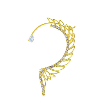 Ins diamond-studded butterfly ear hanger women without ear piercing butterfly ear bone clip fashion niche exaggerated wing ear clip