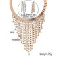 N3589 street shot with the same creative fashion multi-layer tassel diamond necklace earrings collar jewelry