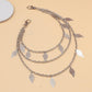 Jewelry Multilayer Fashion Retro Hollow Leaf Pants Chain Versatile Leaf Geometric Pendant Waist Chain
