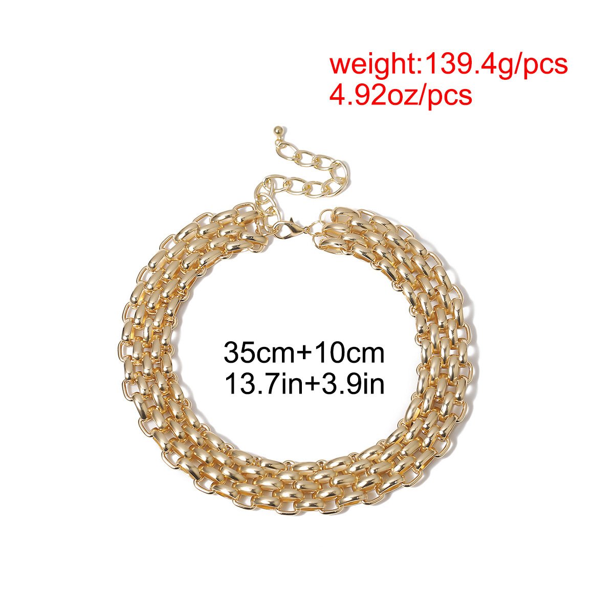 Jewelry Personality Exaggerated Thick Chain Necklace Female Retro Simple Clothing Accessories Metal Sweater Chain