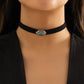 Retro flower plate alloy pendant velvet choker necklace femininity national turquoise single-layer choker necklace