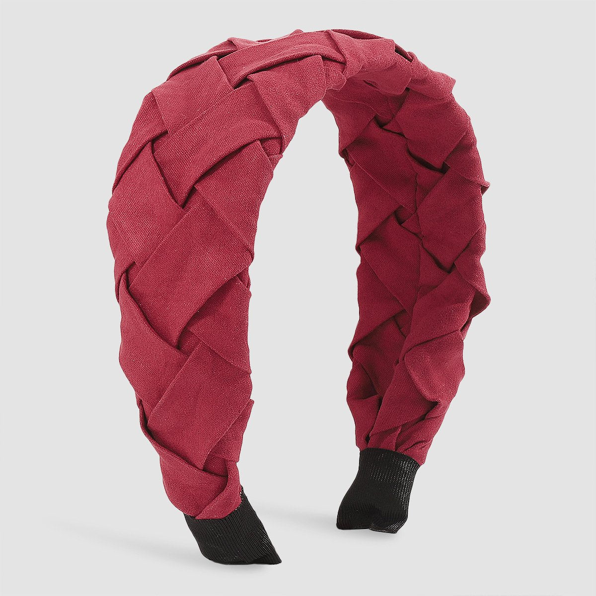 F4989 fabric wide-brimmed braided headband pure color twist braid personality high skull top going out elegant headband female