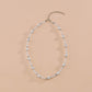 Fashion Imitation Pearl Necklace Simple Temperament Transparent Crystal Clavicle Chain Necklace Jewelry
