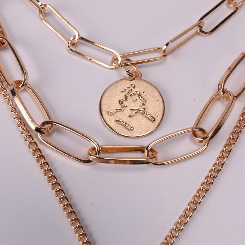Jewelry Creative Fashion Elements Necklace Simple Retro Lock Pendant Necklace Female