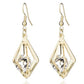 Baroque hexagonal cone zircon earrings female geometric earrings
