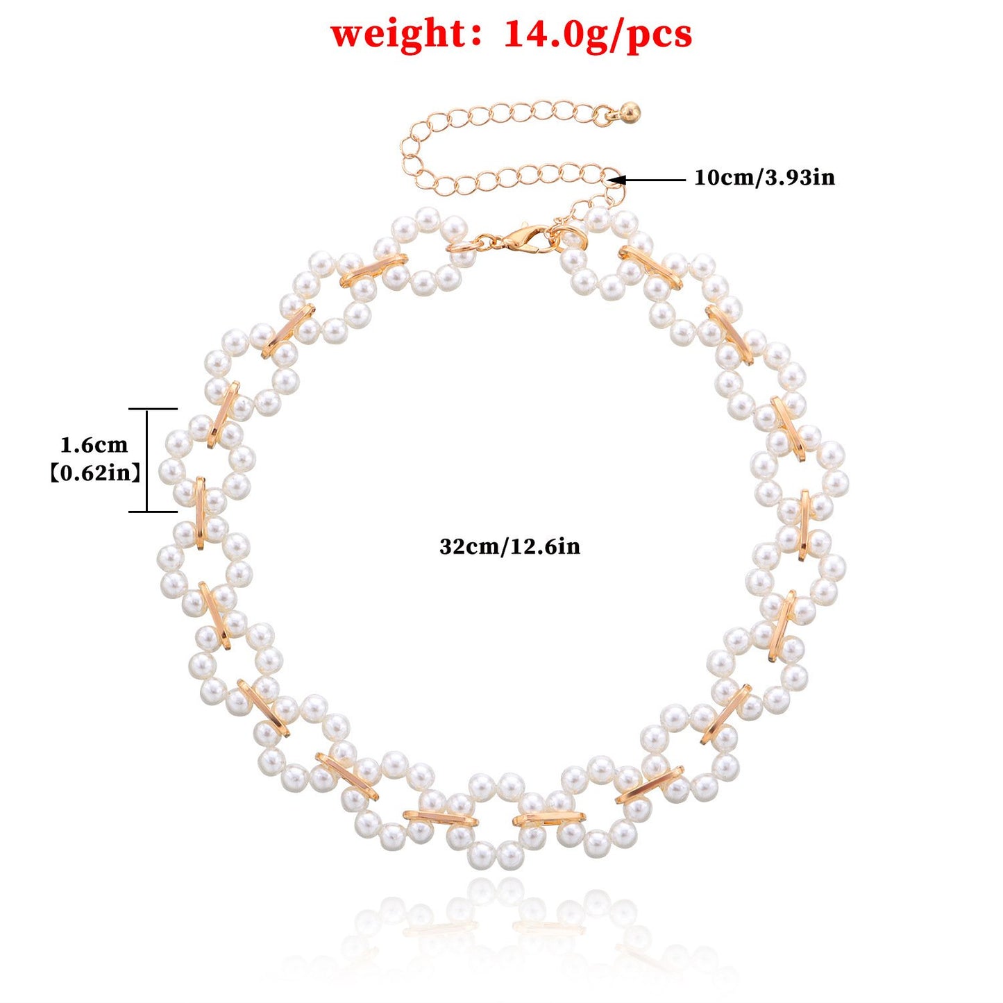 Jewelry Fashion Personality Pearl Short Clavicle Chain Trend Design Love Ring Flower Necklace
