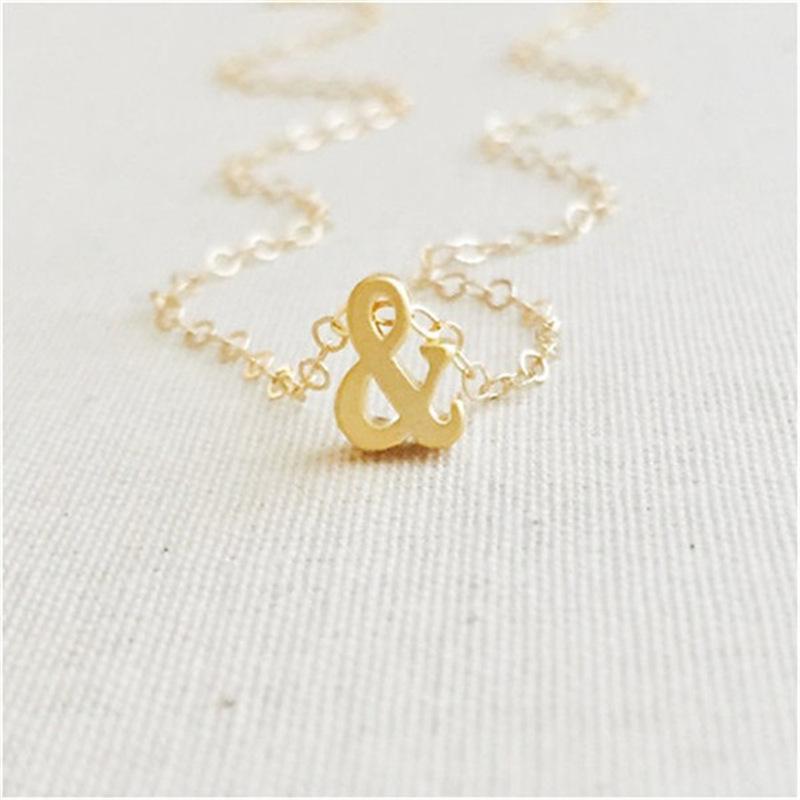 Accessories Simple Personality Alphabet Necklace Links Meet & Choker Creative Dollar Necklace