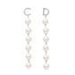 Ins Simple Temperament Pearl Earrings Fashion Personality Metal Geometric Pendant Necklace Bracelet Ring Set