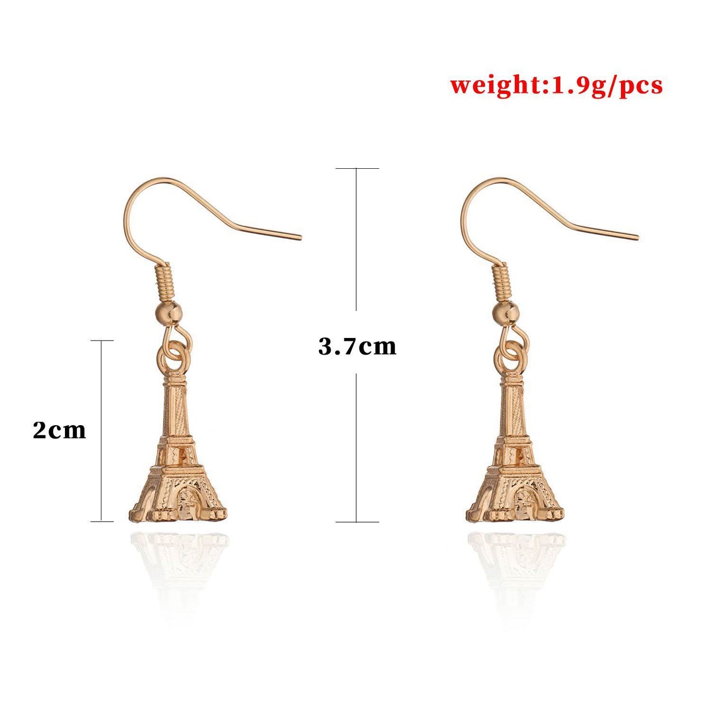 Simple, cheap and exquisite alloy iron tower party exclusive boutique lady personality earrings