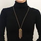 Jewelry ins sparkling diamond-studded hollow love heart long tassel love sweater chain necklace female