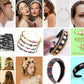 F219 trendy retro blue diamond headband personalized all-match bridal hair accessories for women