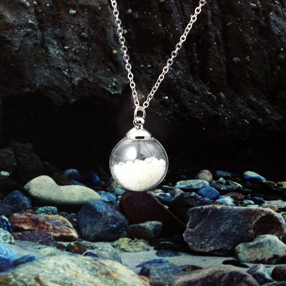ETSY creative handmade colorful bubble glass ball pendant INS recommended personalized transparent ball necklace