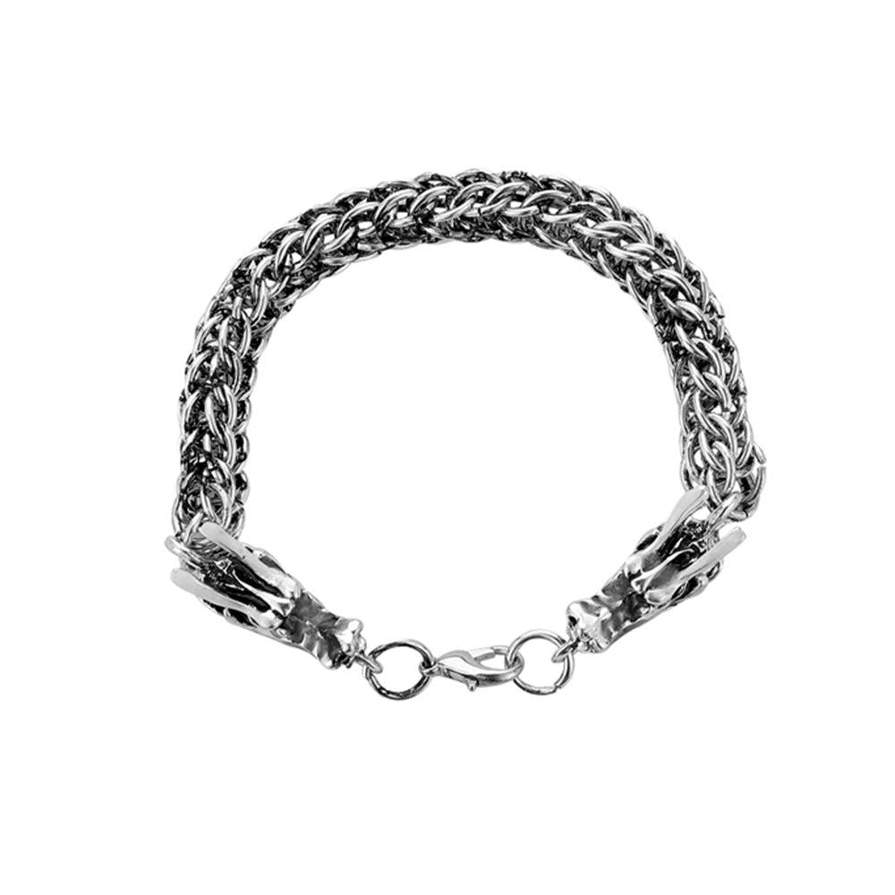 Explosive fashion punk silver men's luminous dragon fighting bracelet bracelet jewelry jewelry