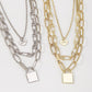 N1565 Fashion Exaggerated Lock Necklace Heart LOVE Pin Creative Choker Retro Hip Hop Necklace
