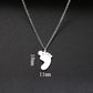 Little Cute Feet Necklace Female Stainless Steel Doll Pendant