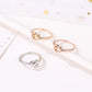 Jewelry Ladies Rose Gold Knotted Ring Fine Hand Jewelry