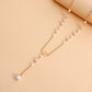 Jewelry Fashion Versatile Imitation Pearl Tassel Necklace Female Simple Design Retro Long Pendant