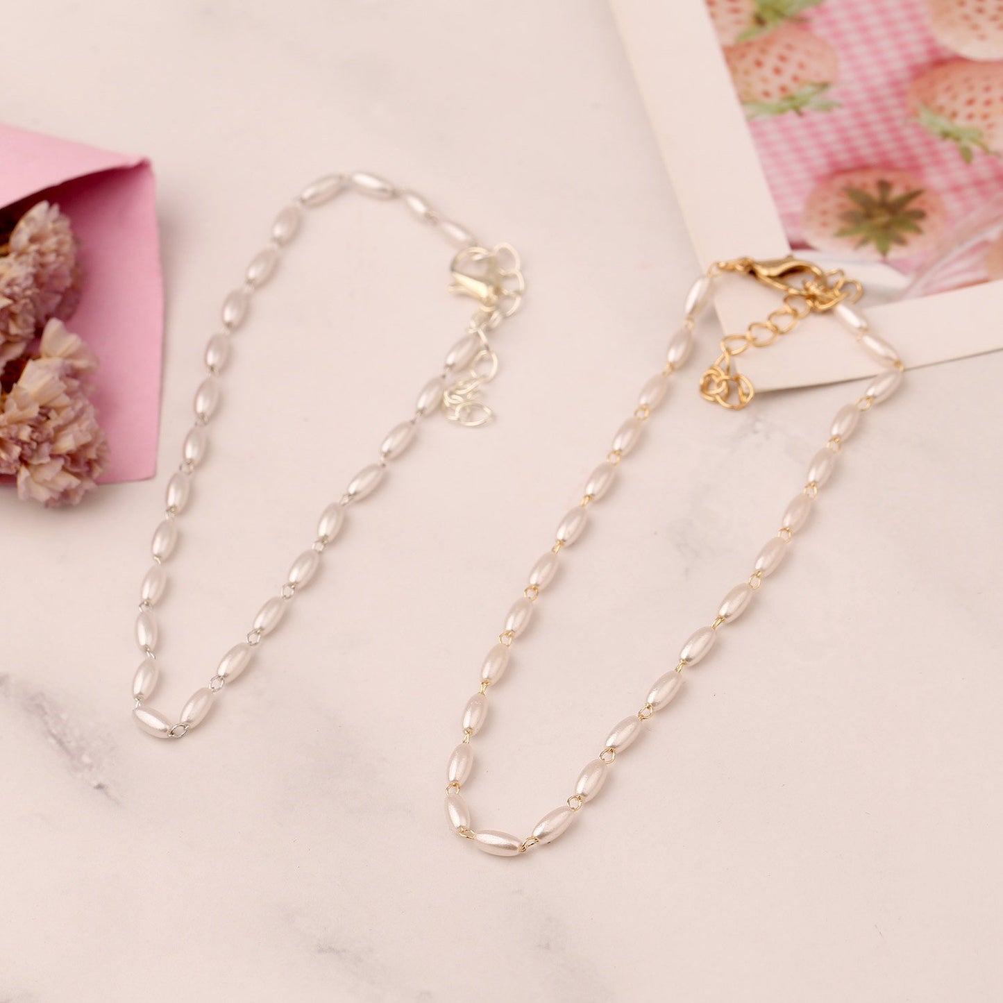 Accessories Fashion Personality Thin Chain Foot Decoration Pearl Beach Simple Creative Female Alloy Anklet