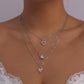 N114ikTok Back Decoration Simple Thin Chain Necklace Pearl Love Drip Oil Fashion Necklace Female