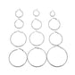 Exaggerated Metal Large Hoop Earrings Set Personality Night Trend Earrings 12 Pairs Combination