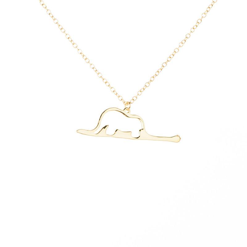 Jewelry Fashion Snake Belly Elephant Pendant Necklace Lucky Elephant Cutout Pendant