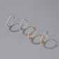 Ins inlaid crystal round earrings female personality temperament hollow simple geometric earrings net red earrings tide