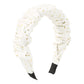 F548 Simple niche retro pleated five-pointed star headband autumn and winter style French temperament flannelette headband hairpin female