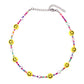 Handmade smiley face beaded necklace niche design ins cold net red same style