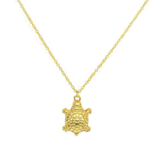 Jewelry Bohemian Little Turtle Necklace Pendant Electroplated Gold Silver