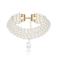 Jewelry Personality Versatile Geometric Beaded Necklace Simple Multi-layer Shaped Pearl Pendant Necklace Women